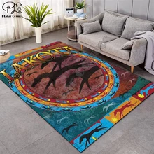 Черный индейский Lakota Skull buffalo soldier ковры мягкие фланелевые 3D коврики с принтом коврики противоскользящие большой ковер-15