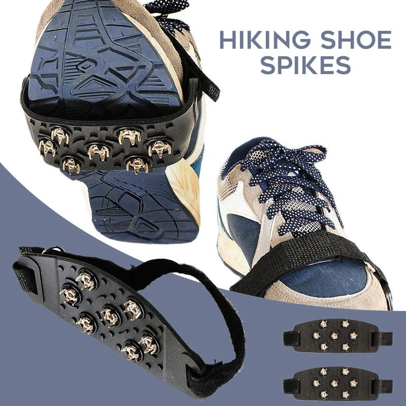 7-tooth Mountain Climbing Crampons 1 Pair Anti-Skid Snow Ice Climbing Shoe Grip Outdoor Travel Equipment
