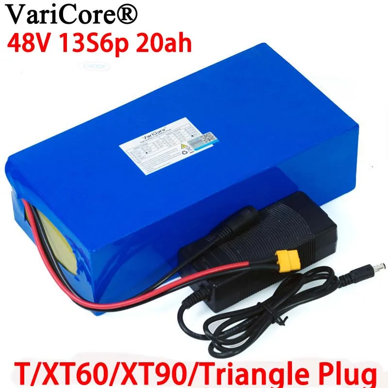 VariCore 48V 20ah 13s6p литий Батарея пакет 48v 20000 мА/ч 2000 Вт Аккумуляторы для электрических