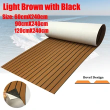 EVA пена конический край тик настил лист для морская яхта пол ковер 90 см X 240 см коричневый лодка аксессуары