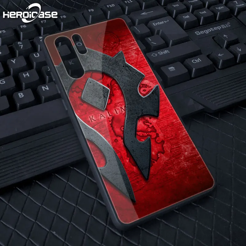 The Horde 3 Для huawei Mate30 Pro Чехол для телефона World Of Warcraft отличная игра закаленное стекло Твердый Чехол черный ТПУ Honor V P20 10 9 Horde Alliance - Цвет: The Horde 3