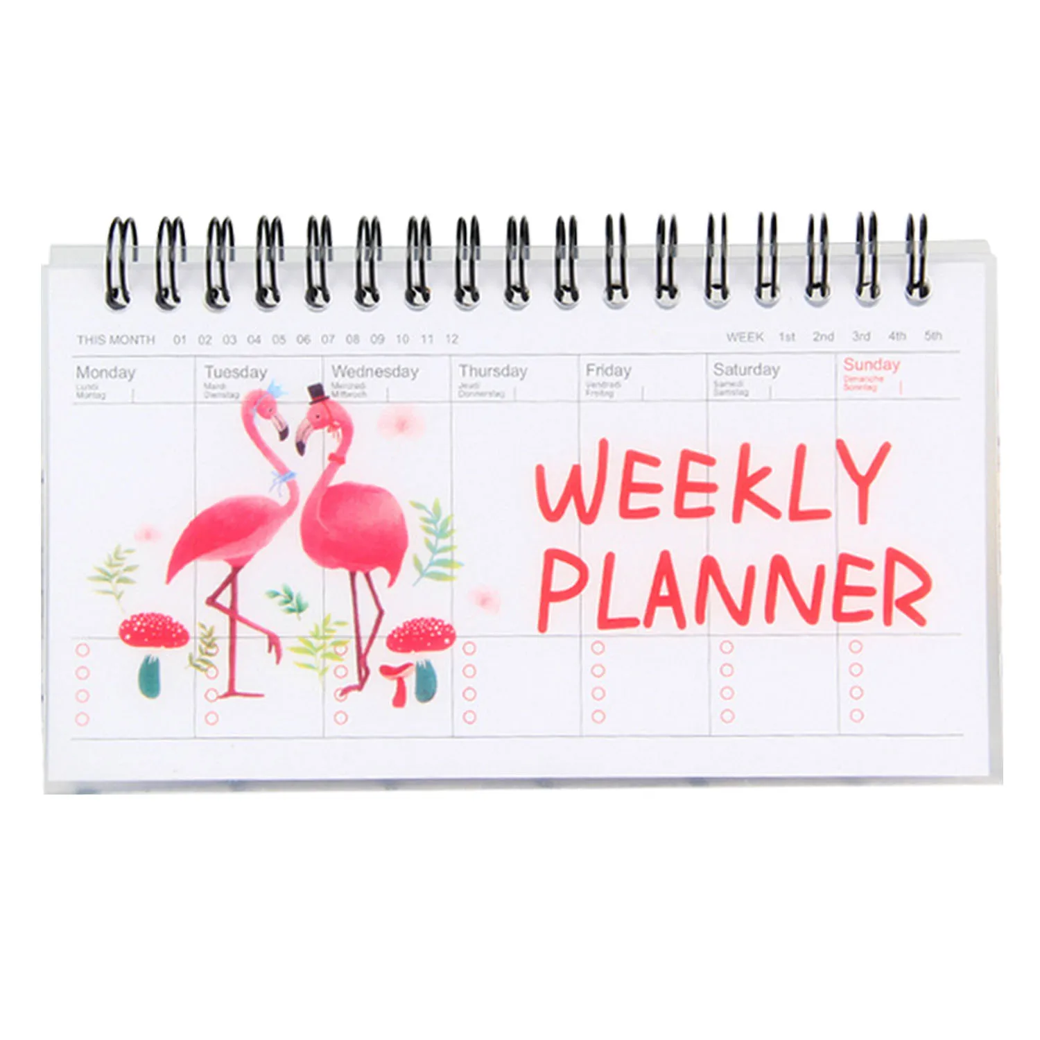 Flamingo Style Фламинго слон еженедельник ежедневник блокнот Kawaii стол стоящий блокнот с 50 листами для школы офисные принадлежности для дома - Цвет: Flamingo Style