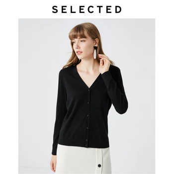 

SELECTED Autumn 100% Wool Cardigan Women's V-neck Knitted Sweater S|419424508