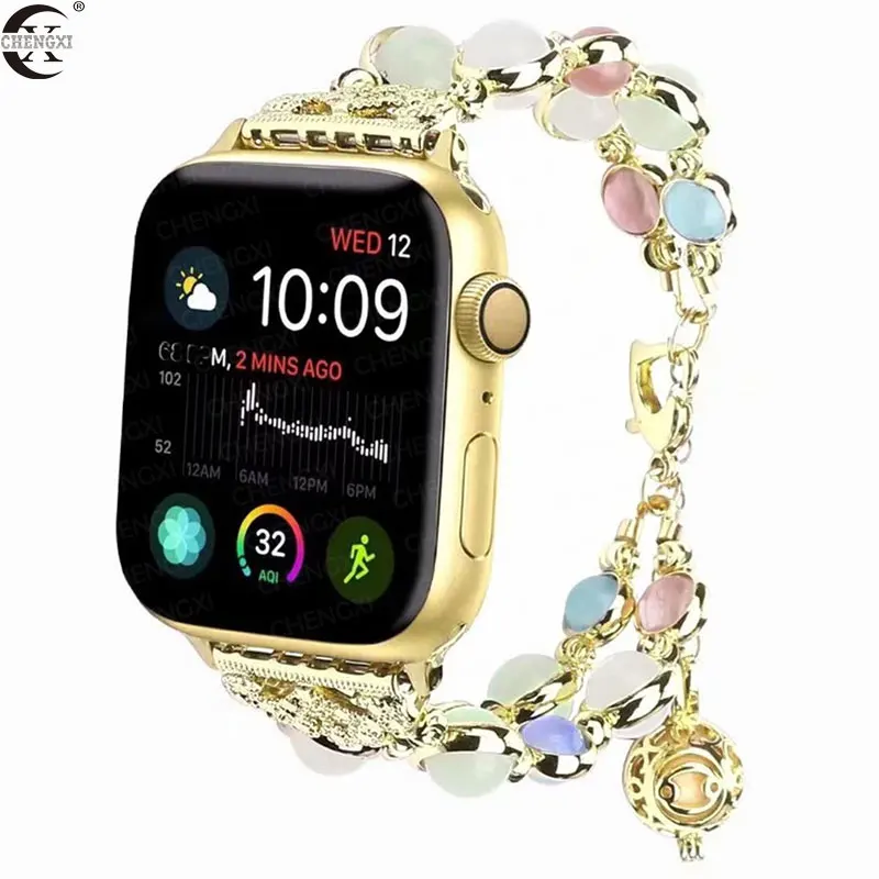 Ремешок-браслет для часов Apple watch 5, 4 ремешка, 44 мм, 40 мм, женские ремешки ручной работы для наручных часов iwatch 3, 2, 1, ремешок, 42 мм, 38 мм, аксессуары