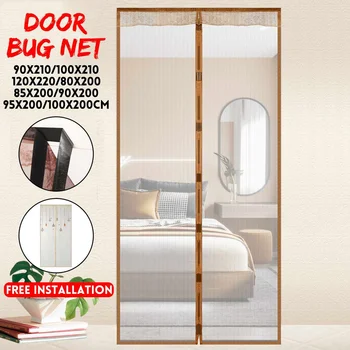 

Summer Mesh Net Anti Mosquito Insect Fly Bug Curtain Automatic Closing Door Screen Kitchen Curtain Magnetic Fastener