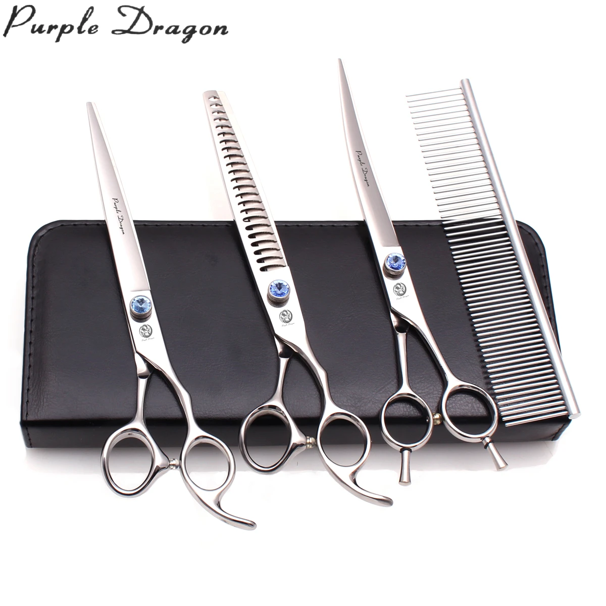 Pet Scissors Purple Dragon Brand 8&quot Japanese 440C Professional Thinning Shears 3004# Dog Hair Set Add Bag | Красота и здоровье