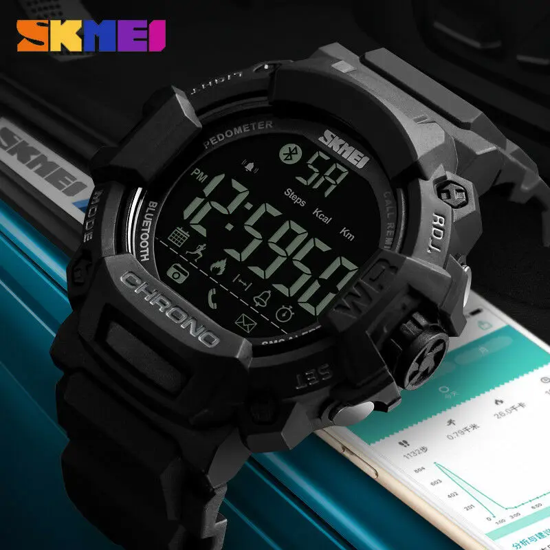 

Relogio Masculino Luxury Digital Watches Men SKMEI Waterproof Digital Remote Camera APP Reminder Inteligant Watch Clock Relogio
