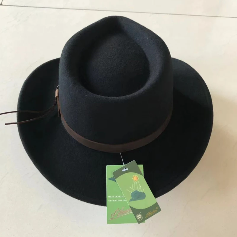 lihua-brand-mens-wool-felt-western-outback-cowboy-hat-women-cool-fedora-outdoor-short-brim-hat-with-black-color