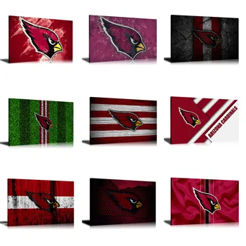 

HD Print Football Sports Team Flags Oil Painting Home Decor Wall Art on Canvas Arizona Cardinals Living Room Decoration
