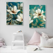 Gatyztoire – cadre par numéros pour adultes, image de Lotus bleu par numéros, peinture à l'huile peinte à la main pour décoration de maison, 2 pièces