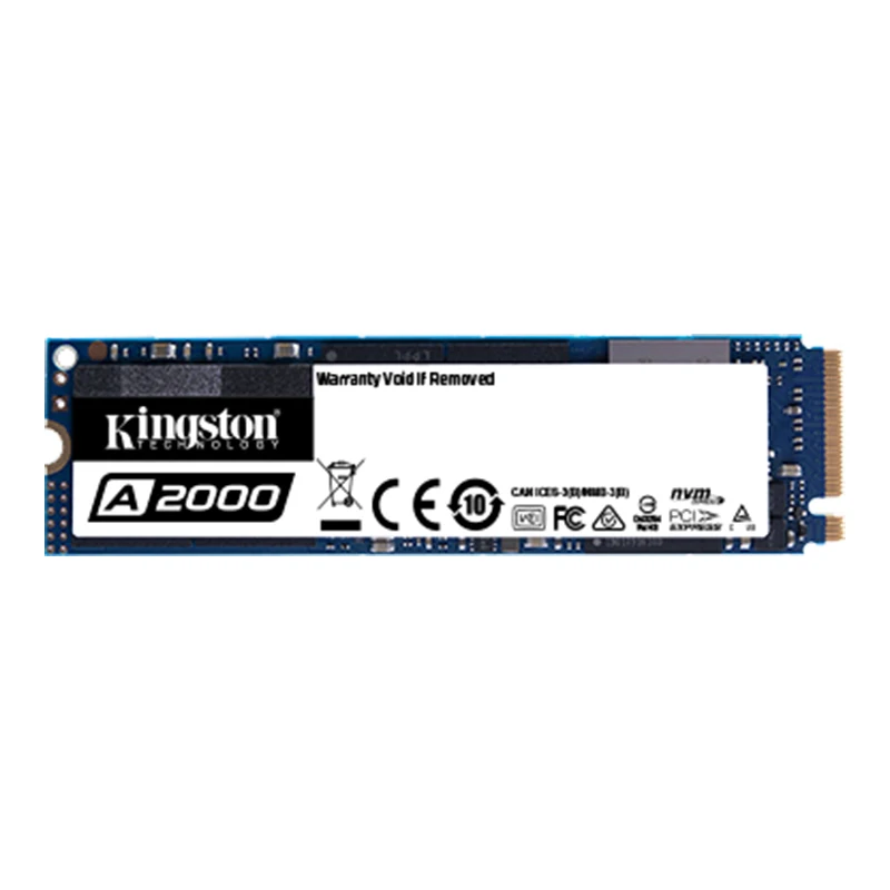 Kingston Внутренний твердотельный накопитель на жестком диске 250G 500G 1 ТБ A2000 NVMe PCIe M.2 2280 SSD NVMe SSD для ПК Тетрадь ультрабук