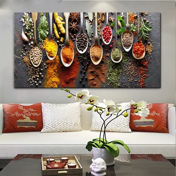 

Kitchen spices big size diy diamond Painting Cross Stitch 5d full Diamond Embroidery Beads Kitchen Restaurant Home Decoration