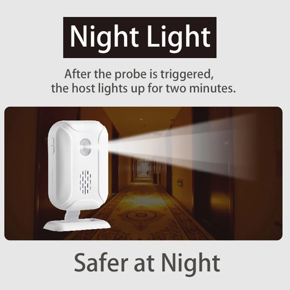 Wireless Infrared IR Motion Sensor Alarm Entry Doorbell Sensor Intelligent Wireless Remote Doorbell Home Security Accessories