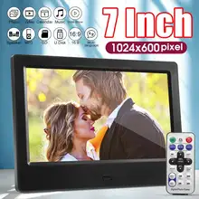 7'' HD 1024x600 Digital Photo Frame Picture Mult-Media Player MP3 MP4 Alarm Clock Electronic Album Picture With Remote Control