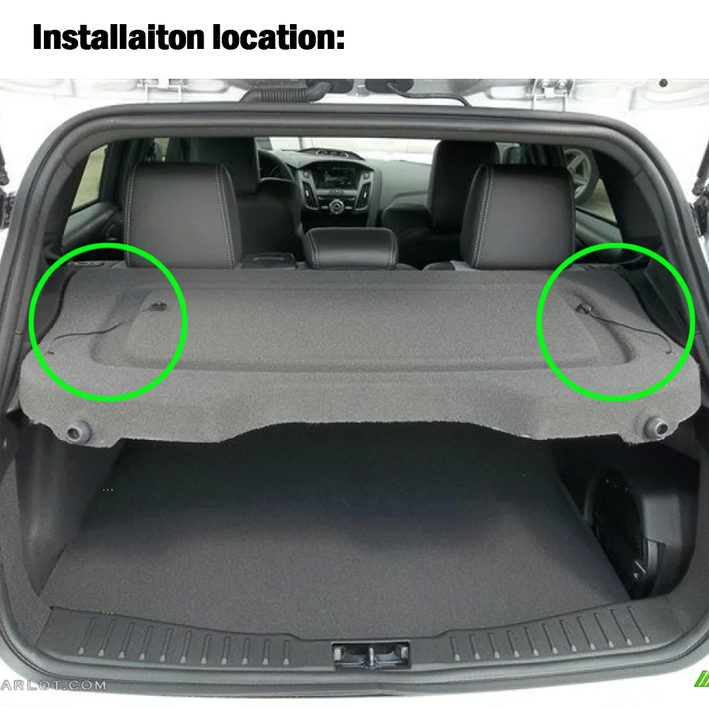 2X For FORD FOCUS 3 hatch MK3 2012 - 2018 REAR TRUNK Parcel Shelf Tray Load Inner Tonneau Cover Lift string strap Clips