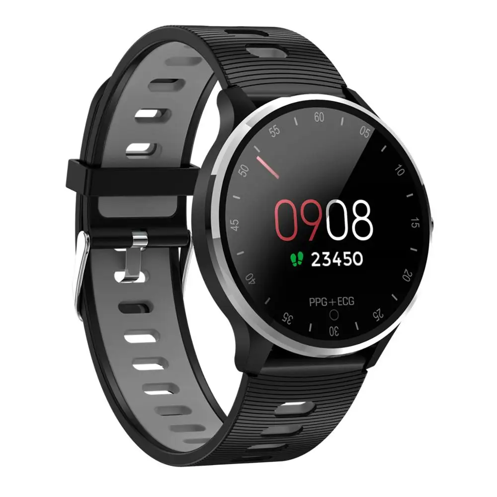 Gray A9 Смарт часы браслет IP67 Водонепроницаемый ЭКГ PPG сердечный ритм кровяное давление напоминание дисплей Smartband Фитнес браслет PK B57 - Цвет: Gray