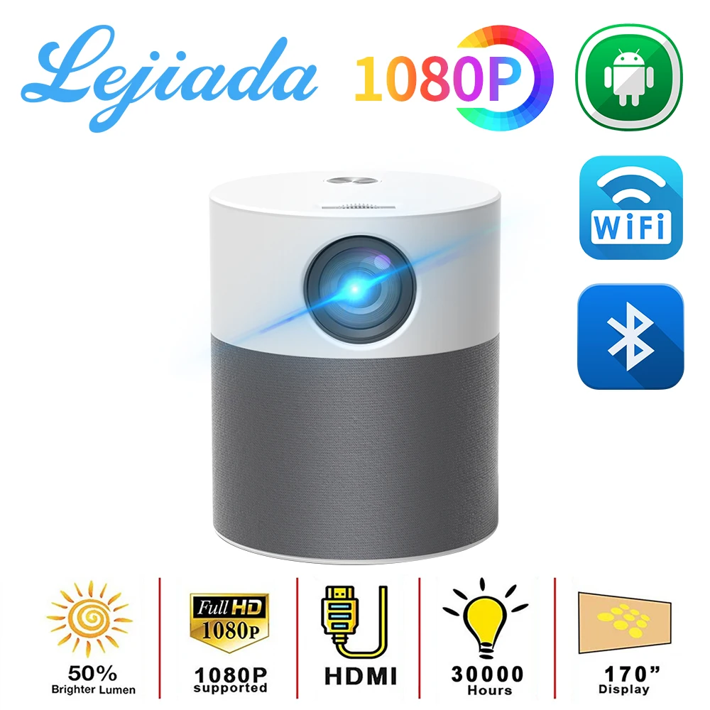 LEJIADA M1 Android Wifi умный мини-проектор Full HD 1080P Портативный светодиодный проектор 4K
