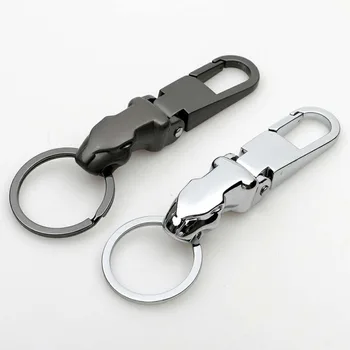 

Car-styling Luxury Leopard Head Genuine Leather Key Chain Key Rings Holder Metal KeyRing Keychains for Jaguar F-PACE XJ XE XF