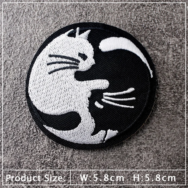 MUSIC WOLF ROCK AND ROLL Patch Embroidery Applique Ironing Sewing Supplies Decorative Badges For Clothing Accessories MAKE WISH