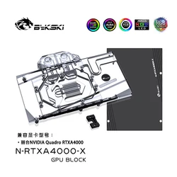 Bykski – bloc d'eau de refroidissement pour processeur NVIDIA Leadtek RTXA4000, carte vidéo, plaque arrière de radiateur RGB, N RTXA4000 X 