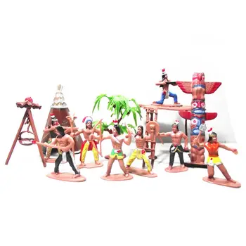 

13pcs/Set Native Plastic Indian Tribes Model American Art Figure Doll Toy