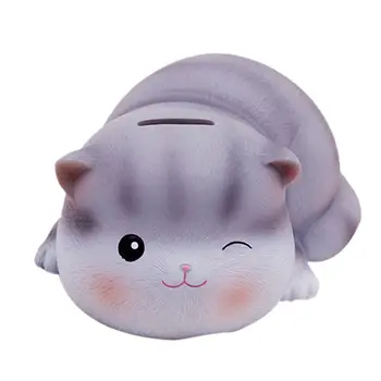 

Cute Lucky Cat Piggy Bank Cartoon Cash Coin Box Desktop Home Decor Child Gift