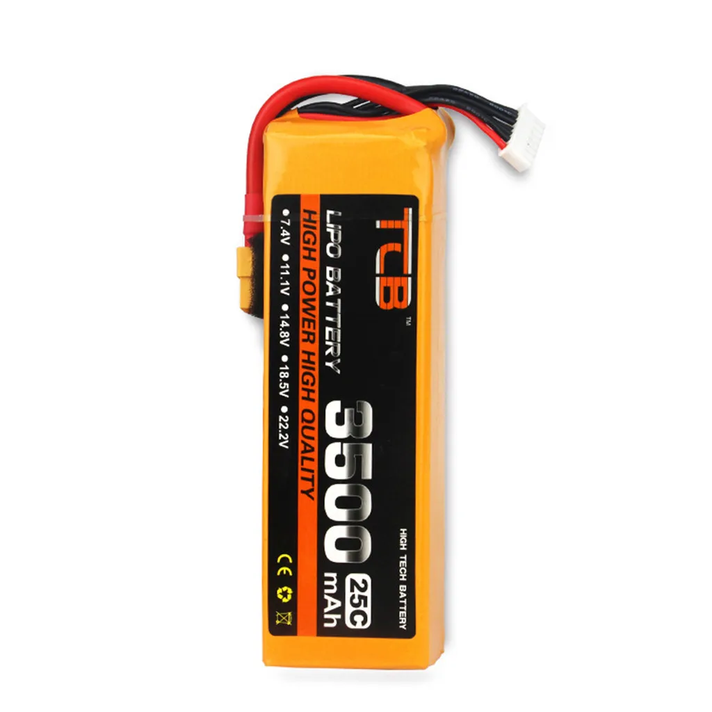 

TCB 11.1V 3500mAh 3S-25C Battery With XT60 Plug For RC Model Drone Helicopter Large Capacity for Longer Flight Time Outdoor
