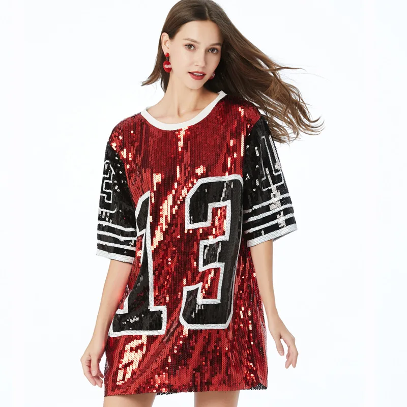 

Greek Fashion Red Black White Number 13 Sequin shining hip hop Sorority Bling Sequin shirts coat