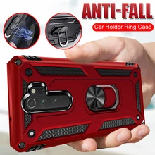 Funda de lujo del anillo del Metal del imán de la armadura para La Xiaomi Redmi Note 7 8 Pro cubierta trasera a prueba de golpes para la caja del parachoques del silicón de Redmi 7A 8A(China)