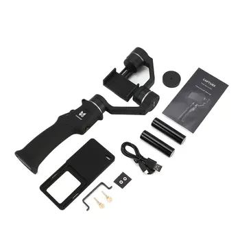 

Funsnap Capture Smartphone Brushless Stabilizer Handheld 3-Axis Gimbal with Clip Adapter Two Battery for GOPRO/YI/SARGO CamPhone