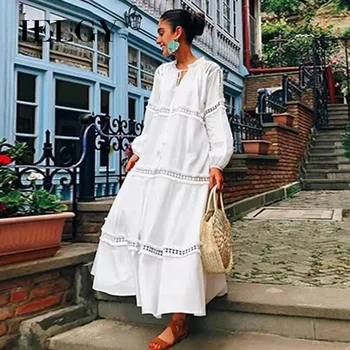 

IELGY Europe and the United States autumn winter lace stitching plus size dress