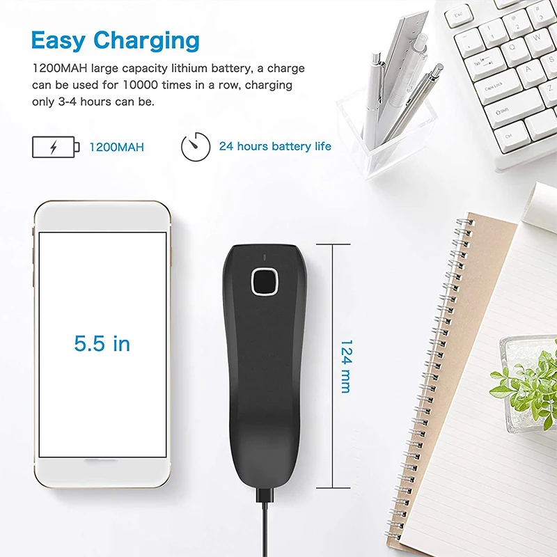 NETUM C740 Bluetooth Wireless 1D Barcode Scanner CODE128 for Tobacco Garment Mobile Payment