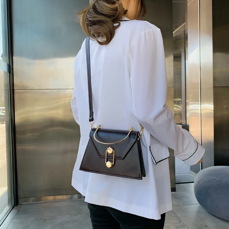 

New Arrival Women's Small Bag Women's 2018 New Style Versatile Hand Square Sling Bag Korean-style-Style Lock Shoulder