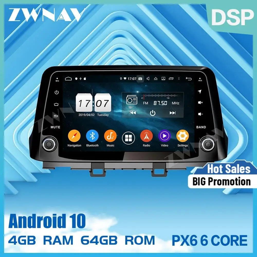 2 din touch screen Android 10.0 Car Multimedia player For Hyundai KONA 2017 2018 car video radio audio stereo GPS navi head unit |