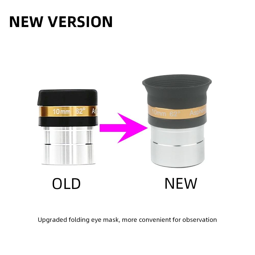 EYSDON 10mm 62° Aspheric Eyepiece 1.25 Inch Lens Ocular for Astronomical Telescope 6