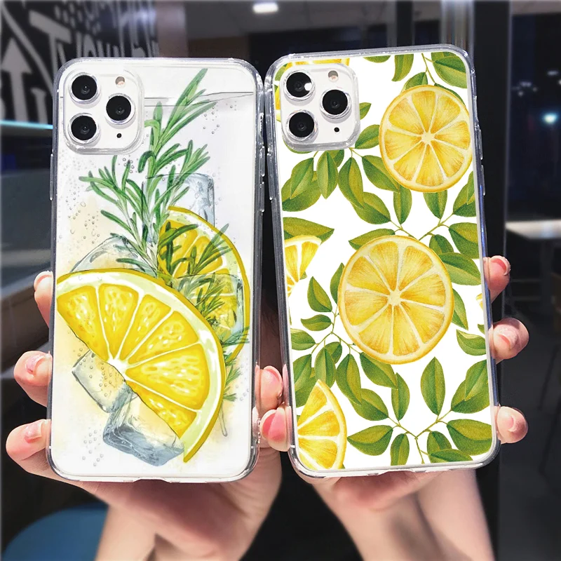 Летний Фруктовый лимонный чехол для телефона iPhone 4 4S 5 5S SE 5C 6 S 7 8 Plus мягкий ТПУ s X XS 11