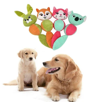 

Pet Chew Toy Squeaky Toy Cute Animal With Ball-shaped Body Dog Molar Supplies Interactive Bite Resistant Toy