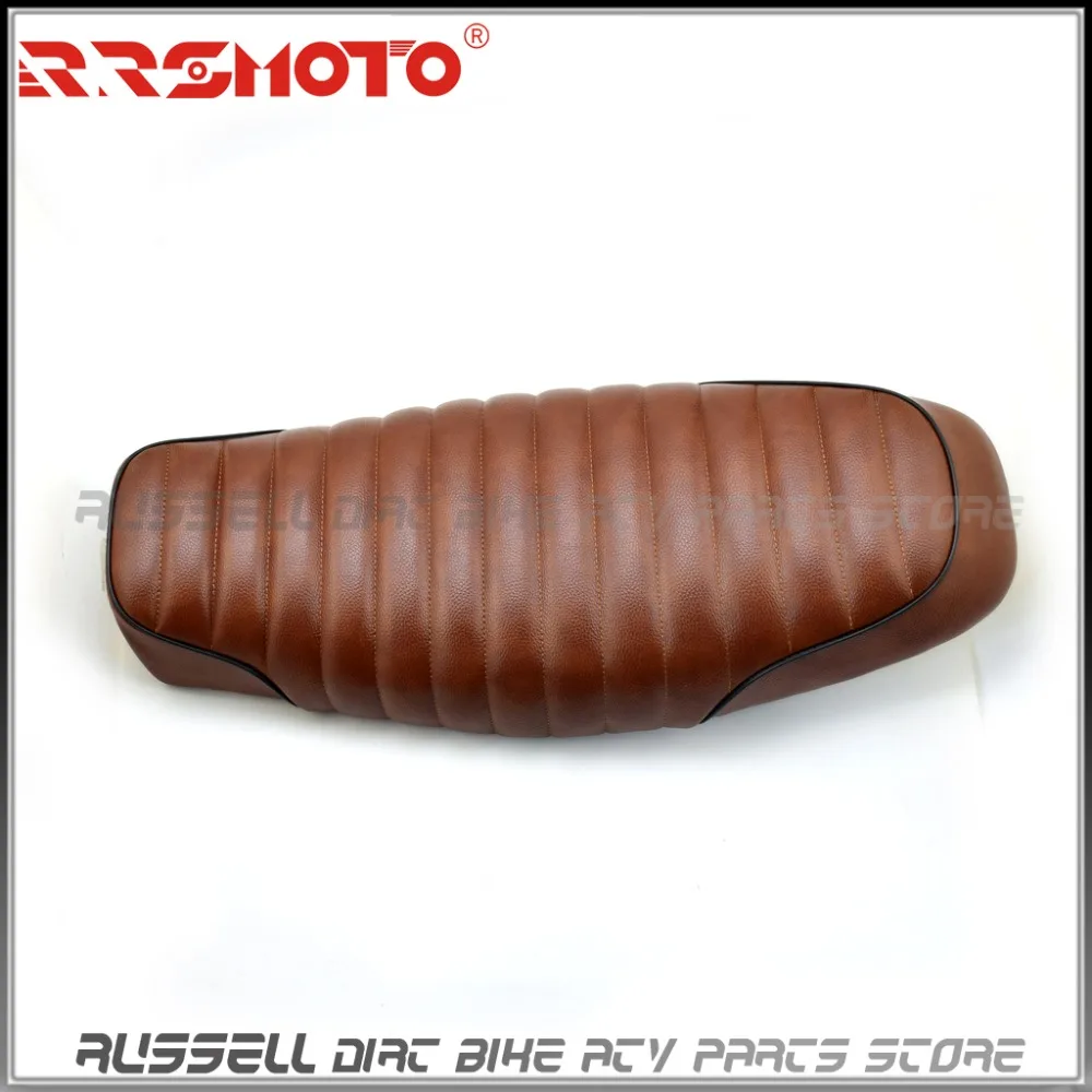 Коричневый плоский Brat Кафе Racer GN125 сиденье горб подходит для Suzuki GN125 GN400 GR650 GS GT