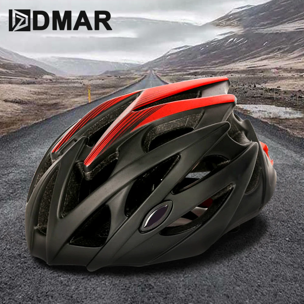 

DMAR Cycling Helmet With Turn Signal Ultralight Cover MTB Road Bike Helmet Cycling Integrally Molded Helmet Cycling Safely Cap