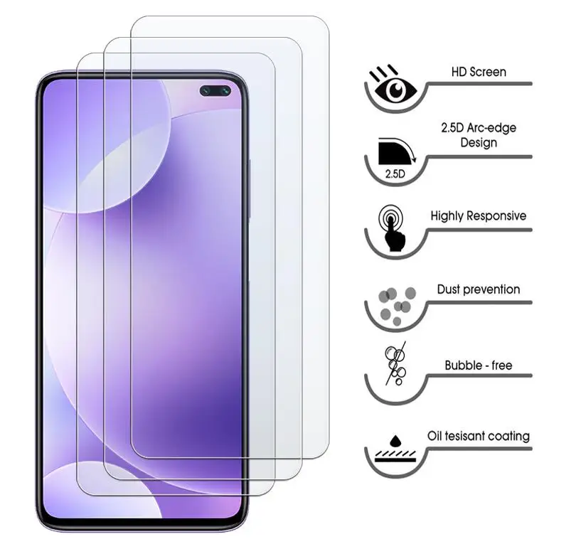 Transparent Phone Cases For Realme X7 Pro Case + Tempered Glass Soft Clear TPU Gel Skin Cover