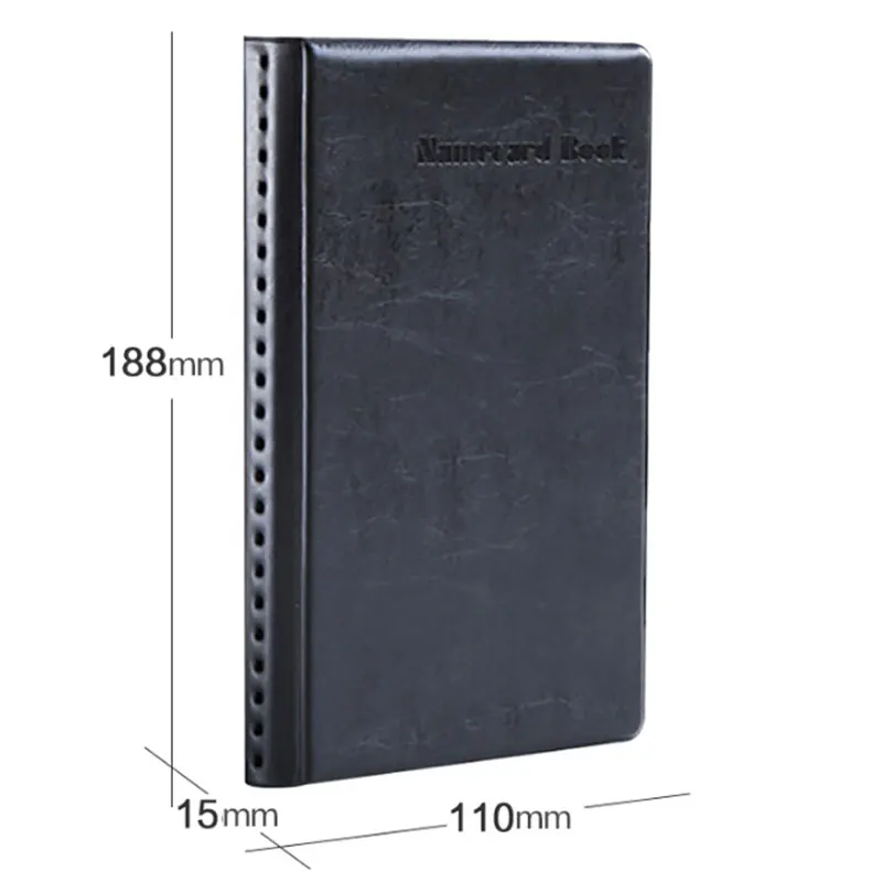 MIRUI PU Business Card Book Case PVC High-capacity Loose-leaf 90pocket 180pcs Business name Cards holder School Office Supplies