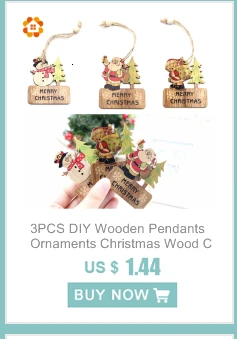 6PCS DIY White&Red Snowflakes Christmas Wooden Pendants Ornaments For Xmas Tree Ornaments Christmas Party Decorations Kids Gift