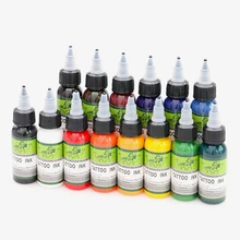 Wholesale-14pcs Hi немецкий бренд набор чернил для татуажа пигменты перманентные 30 мл Косметические цветные чернила для татуажа бровей подводка для глаз губ