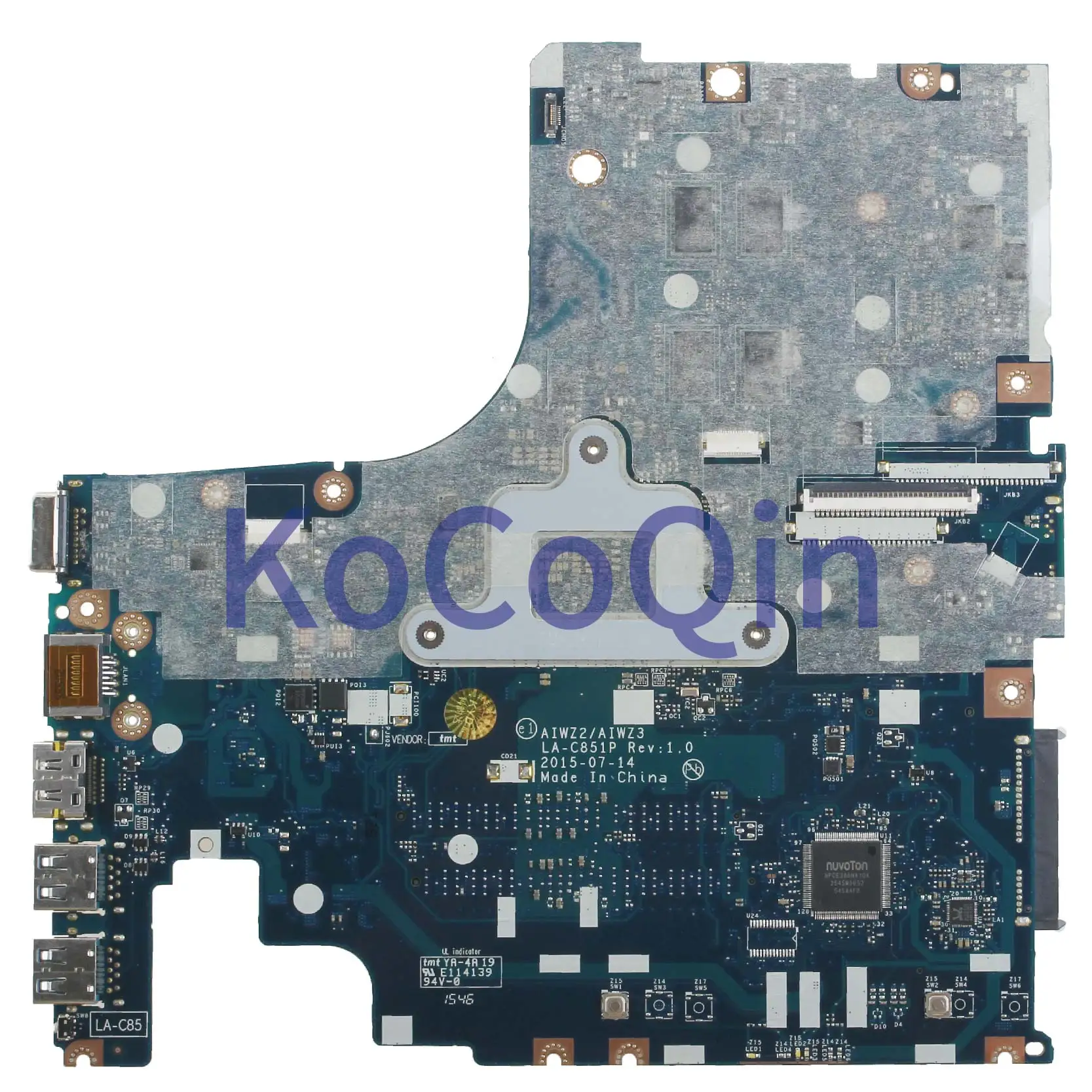 discount KoCoQin Laptop motherboard For LENOVO Ideapad 500-15ISK I7-6500U Mainboard AIWZ2 AIWZ3 LA-C851P 5B2
