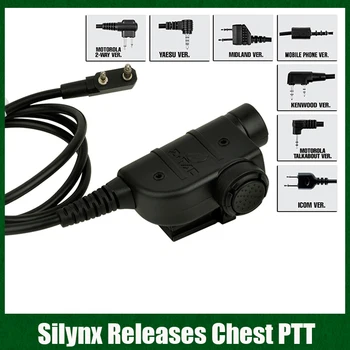

Z Tac Midland PTT Push-To-Talk Silynx Releases Chest Tactical Headphones Adapter Yaesu Motorolar Midland Baofeng PTT Z125