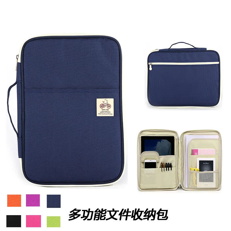 Discount  Portable Cosmetic Bag Cases Oxford Multi-functional Waterproof Travel Storage Bag Notebooks Pens Co