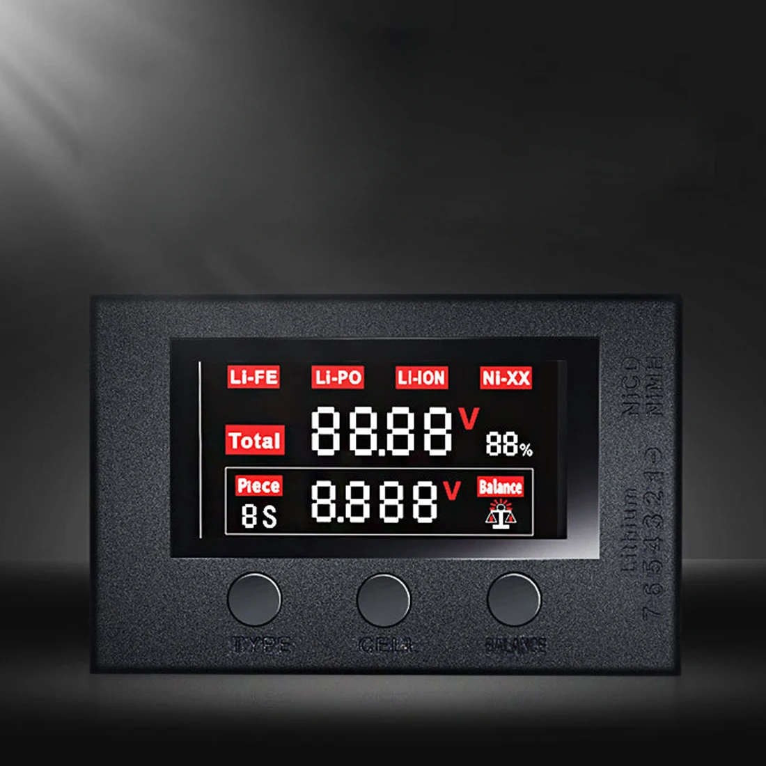 HOTRC-BX200 2-7S тестер напряжения батареи Индикатор низкого напряжения Звуковой сигнал проверка напряжения батареи дисплей электричества-черный