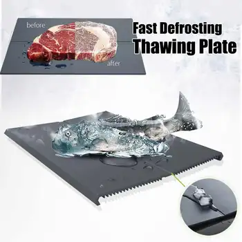 

Fast Defrosting Tray Plate 10 Minutes 18 Speed Quick Thawing Safe Way to Frozens Meat Food Without Electricity Kitchen Tool
