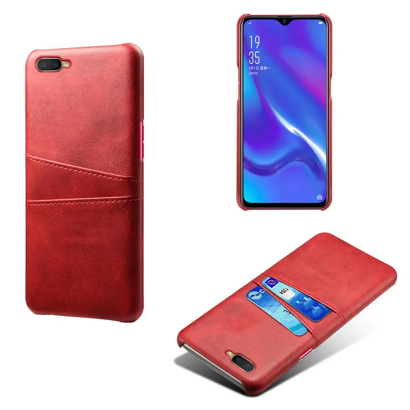 Red Чехол для OPPO XT X2 A5 A9 RX17 NEO Rx17 Pro F7 A7 K1 чехол из коровьей кожи с отделением для карт матовый чехол из телячьей кожи Fundas - Цвет: Red