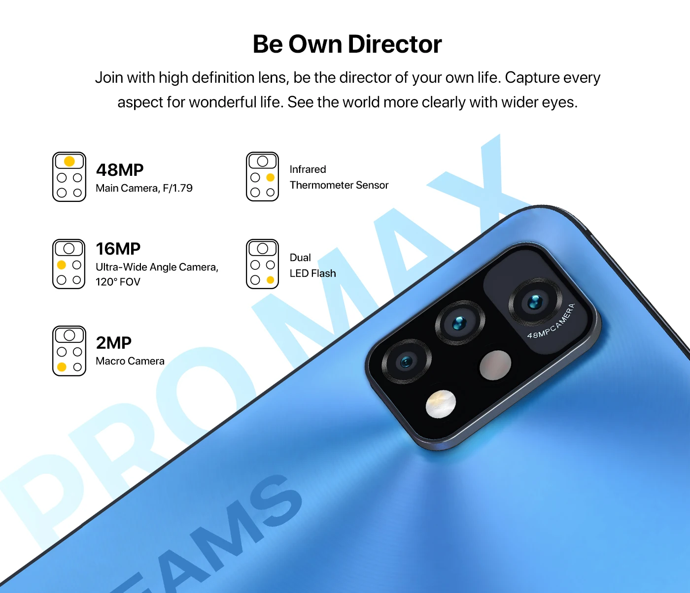 [In Stock] UMIDIGI A11 Pro Max Global Version Android Smartphone 6.8" FHD+ Display 128GB Helio G80 48MP Triple Camera 5150mAh